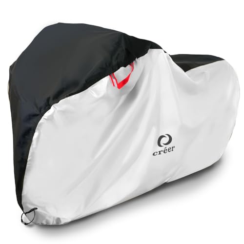 créer 自転車カバー 防水 厚手 2021年 雨避け UV加工 盗難防止 210D ロックホール/収納袋付 (通常タイプ)